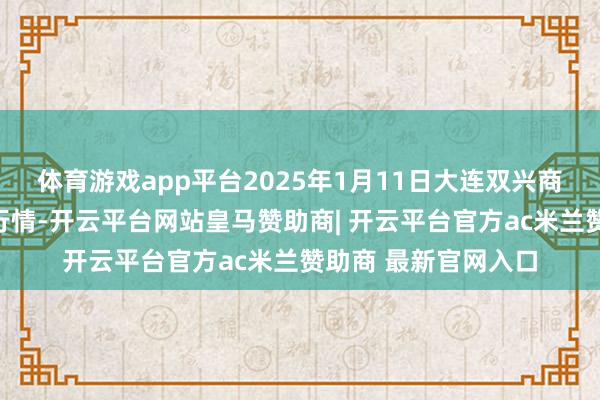体育游戏app平台2025年1月11日大连双兴商品城有限公司价钱行情-开云平台网站皇马赞助商| 开云平台官方ac米兰赞助商 最新官网入口